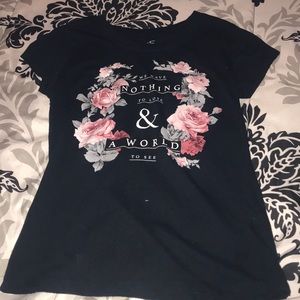 black floral tee